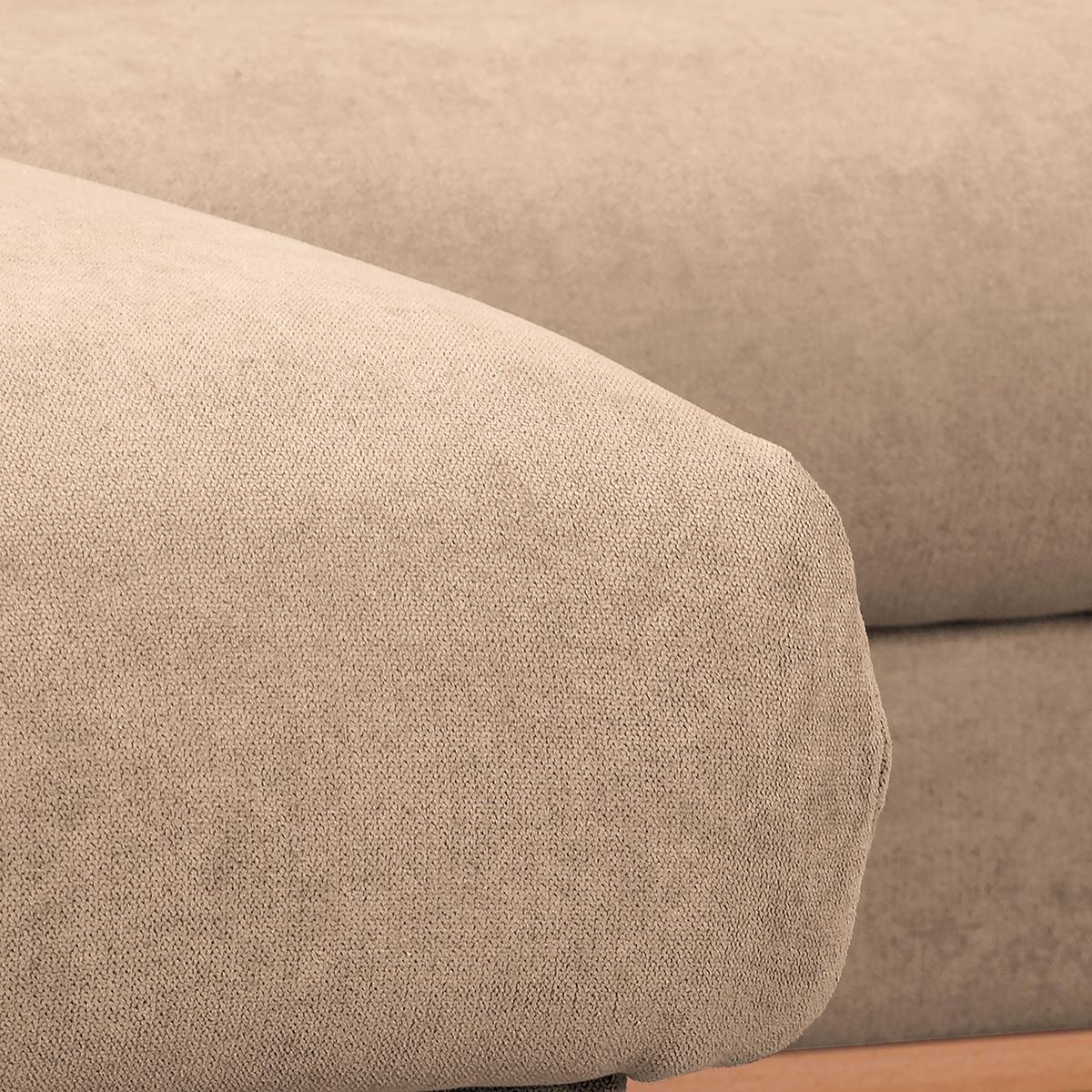 Ecksofa Beata Beige S: 150x230 cm - Wengefarben/Beige, Design, Textil (150/230cm) - Livetastic