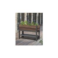 Hochbeet Keter Hochbeet - Walnussfarben/Graphitfarben, Basics, Kunststoff (113,0/46,6/18,5cm)