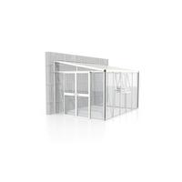 Anlehn-Gewächshausbausatz Athena 8600 8,6 m2 - Weiß, Basics, Glas/Kunststoff (265,9/238,8/334,3cm)