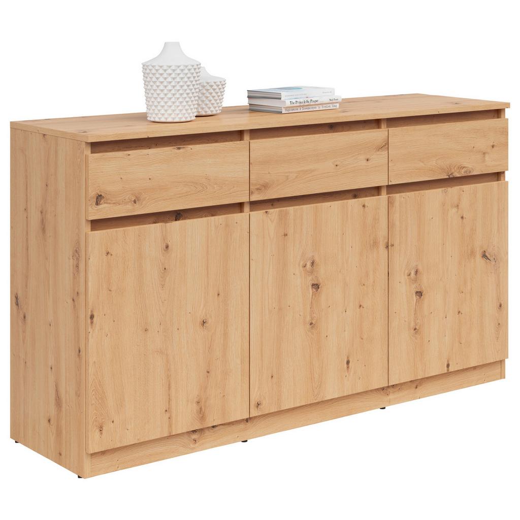 Kommode B: 135 cm Saturn Eiche Artisan Dekor