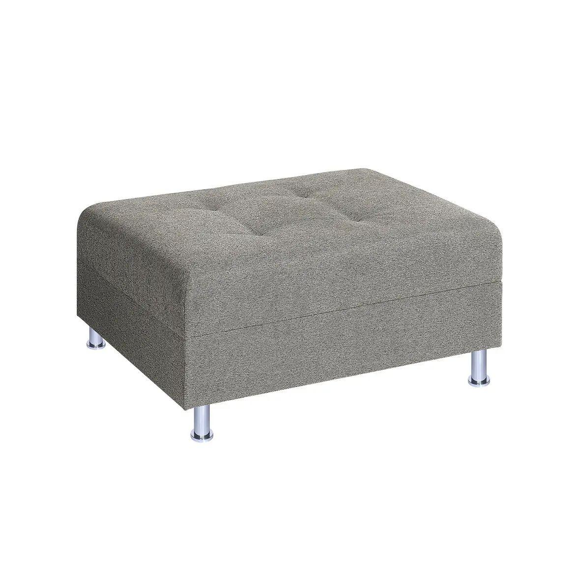 Taburetka SOFIA, sivohnedá - sivohnedá/chrómová, Basics, textil (100/80/47cm) - P & B