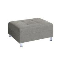 Hocker Sofia Taupe H: 80 Cm - Taupe/Chromfarben, Basics, Textil (100/80/47cm) - P & B