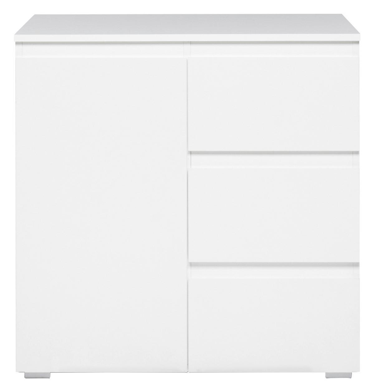 Kommode 80cm Image, Weiß - Weiß, KONVENTIONELL, Holzwerkstoff (80/80/40cm) - Livetastic