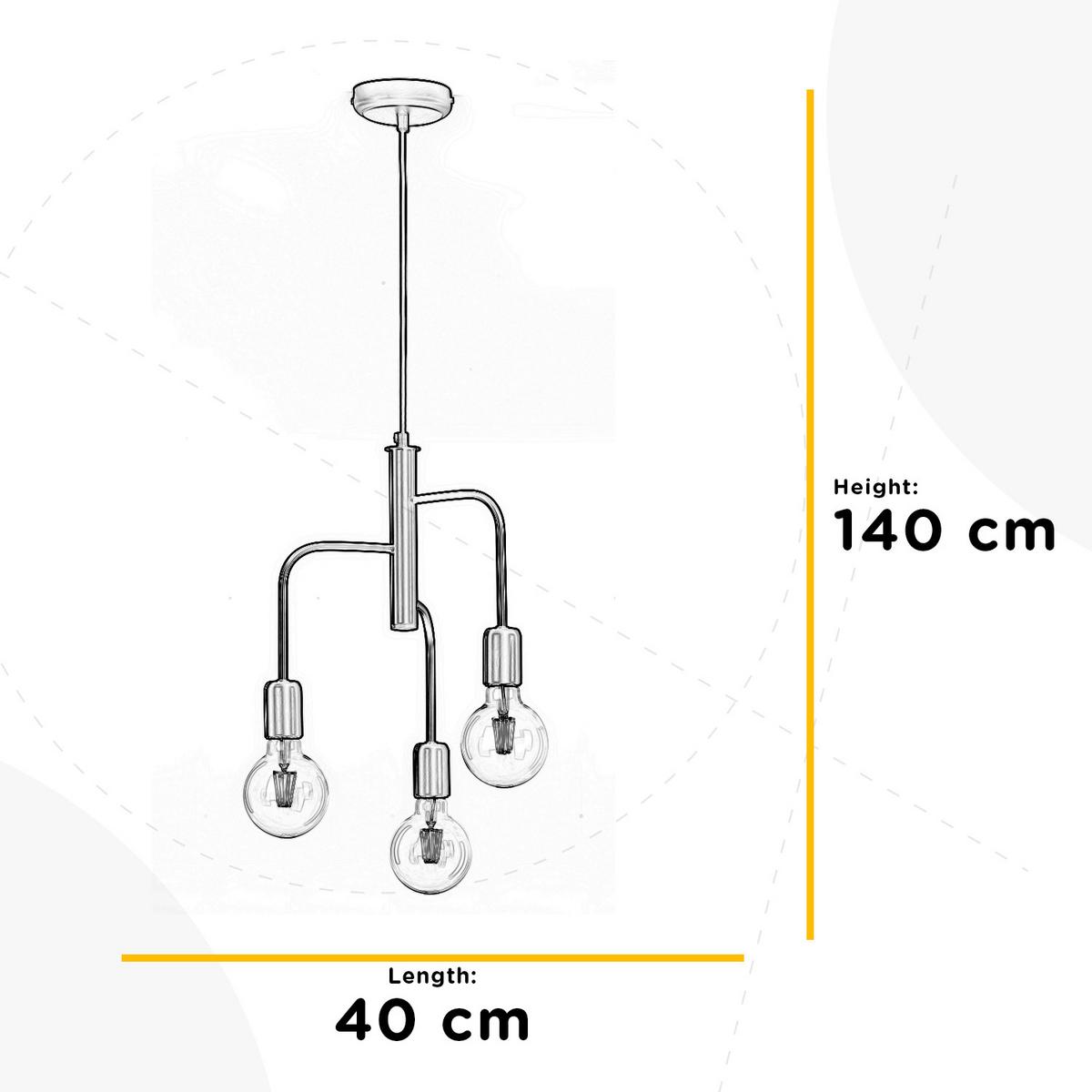 Hängeleuchte Weiß D: 40 cm 22w - Weiß, Design, Metall (40/140cm)