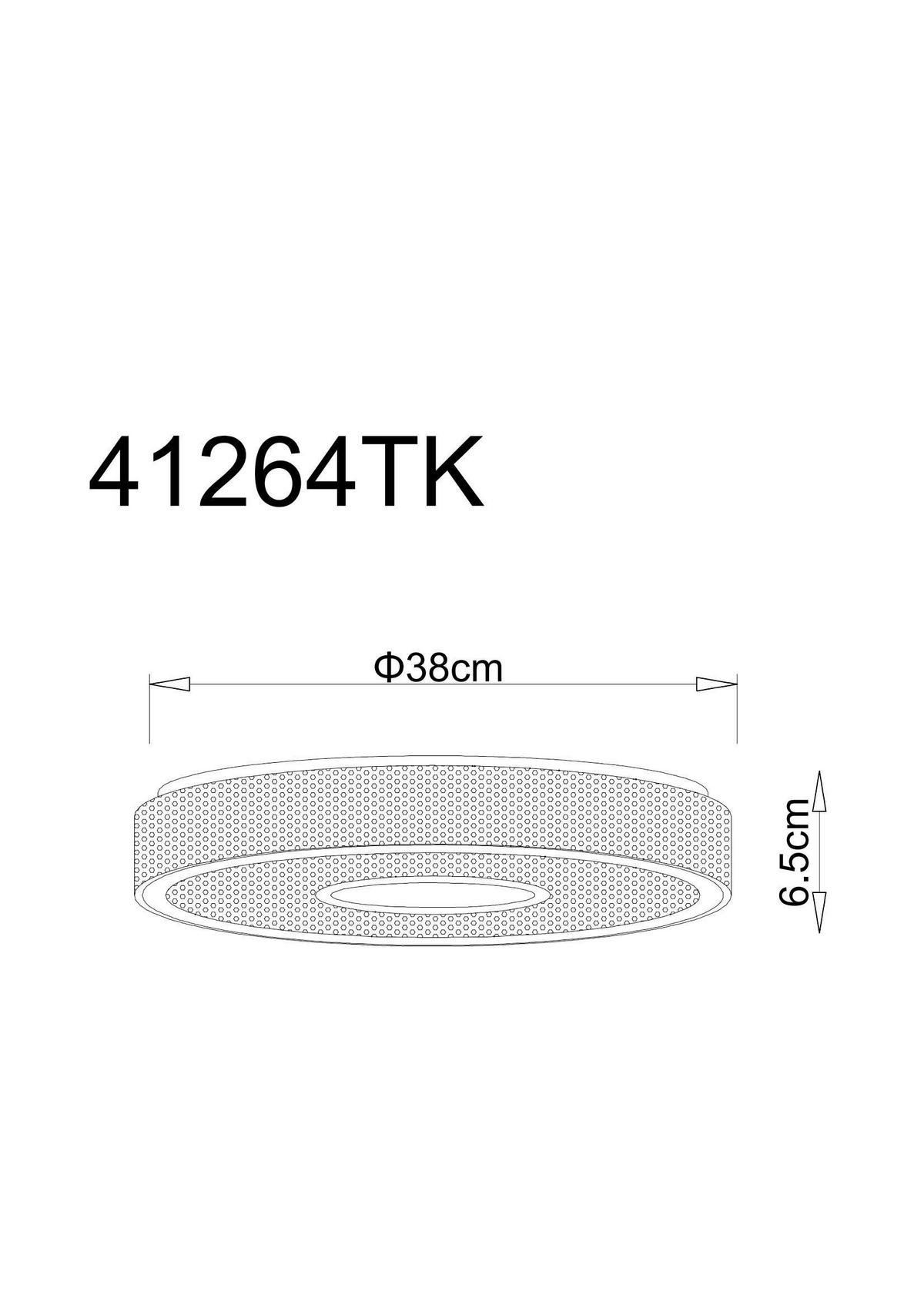 LED-DECKENLEUCHTE 41264TK ASTANIA - Klar/Chromfarben, Basics, Kunststoff/Metall (38/6,5cm) - Globo