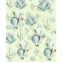 Vliestapete Cactus Green - Grün, Basics (200/250cm) - Komar