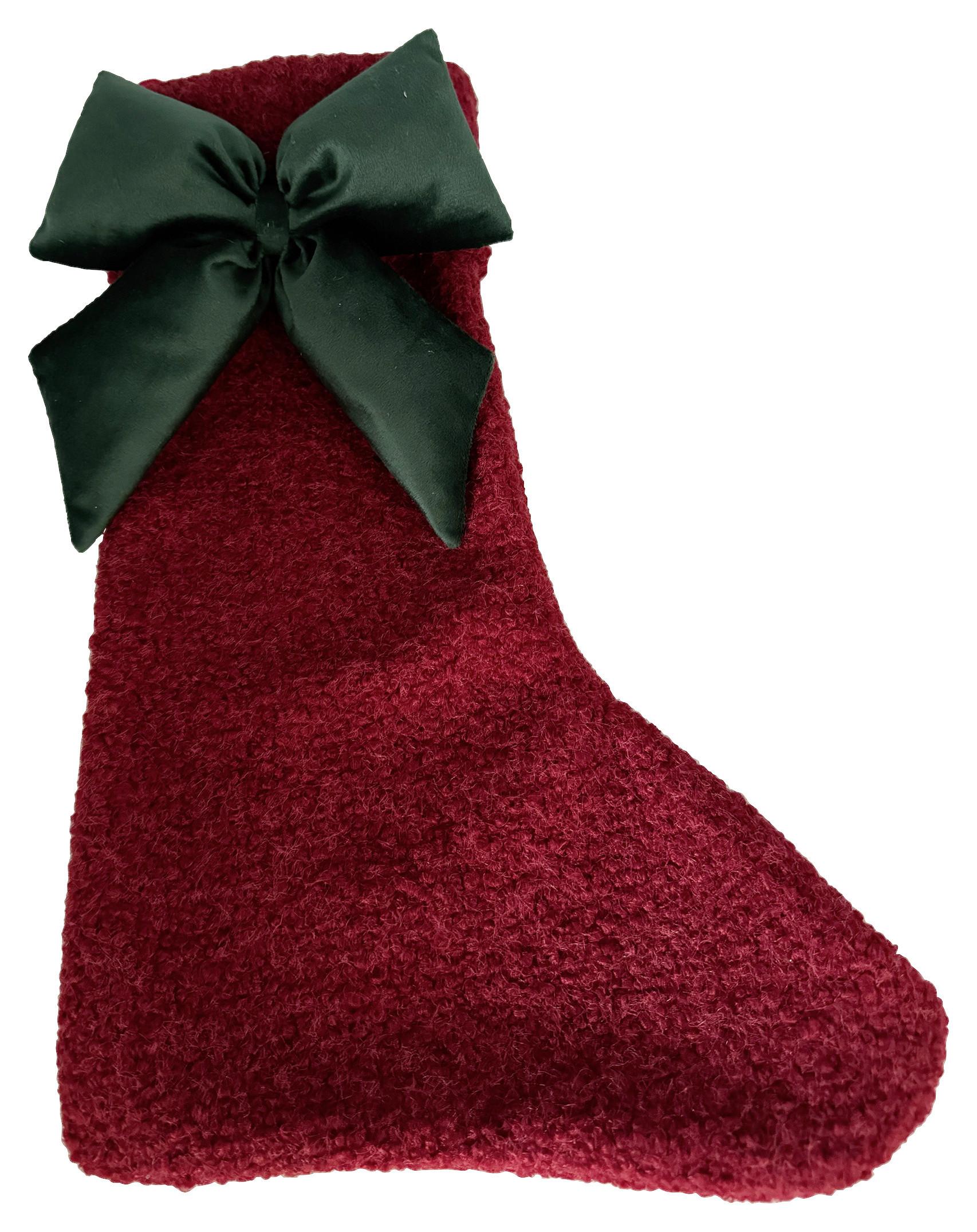závesná dekorácia SANTA -PAZ- - lesná zelená/červená, textil (25/38cm) - Mömax