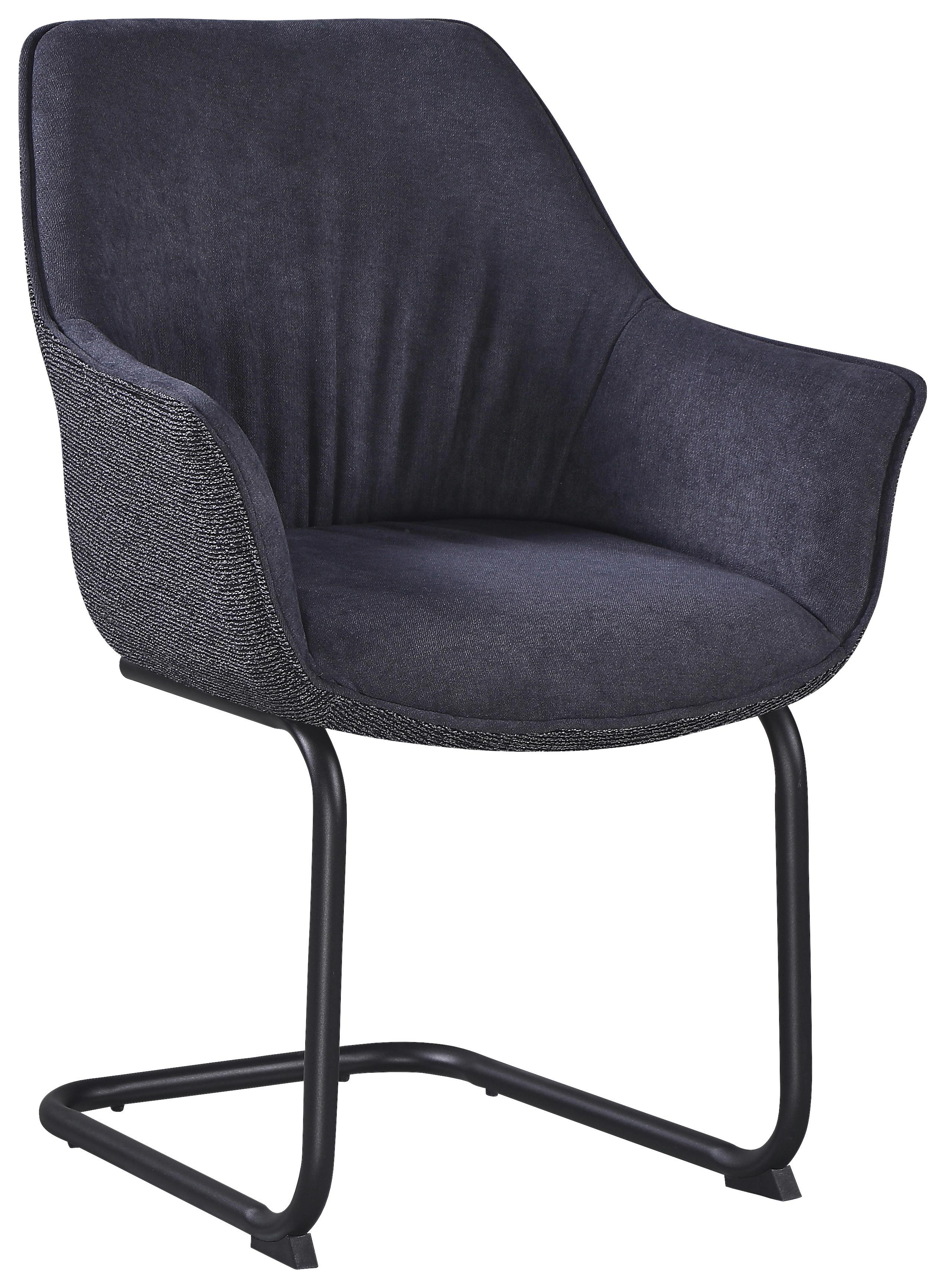 ŽIDLE S PODRUČKAMI NOVA - šedá/černá, Moderní, kov/textil (64/87/60cm) - Premium Living