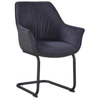 ŽIDLE S PODRUČKAMI NOVA - šedá/černá, Moderní, kov/textil (64/87/60cm) - Premium Living