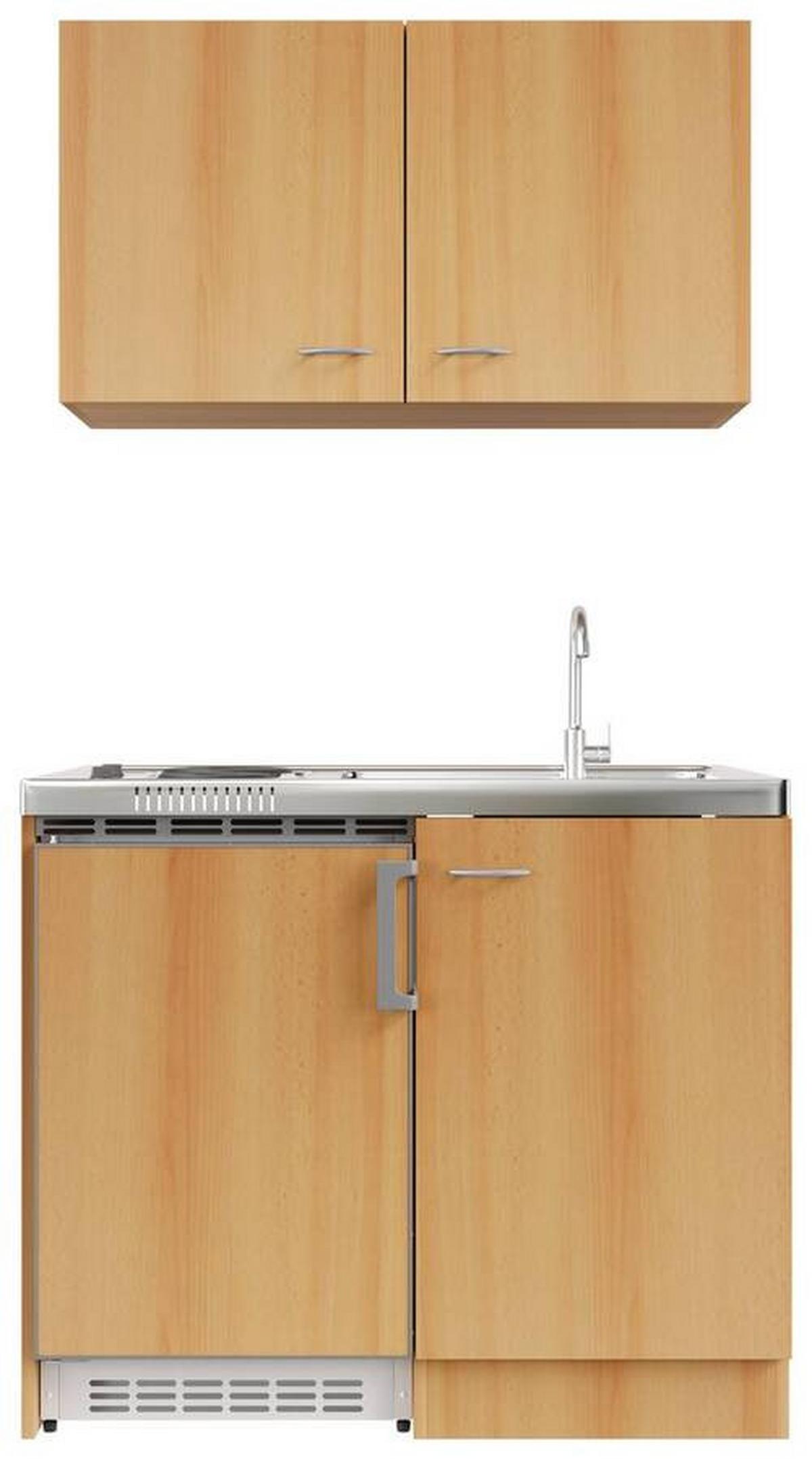 Miniküche Nano Buchefarben B: 100 cm - Buchefarben, MODERN, Holzwerkstoff (100cm) - FlexWell