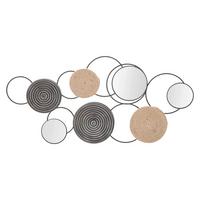 DEKORACE NA ZEĎ TRIBY - černá/hnědá, Basics, kov/dřevo (52/106/5cm)