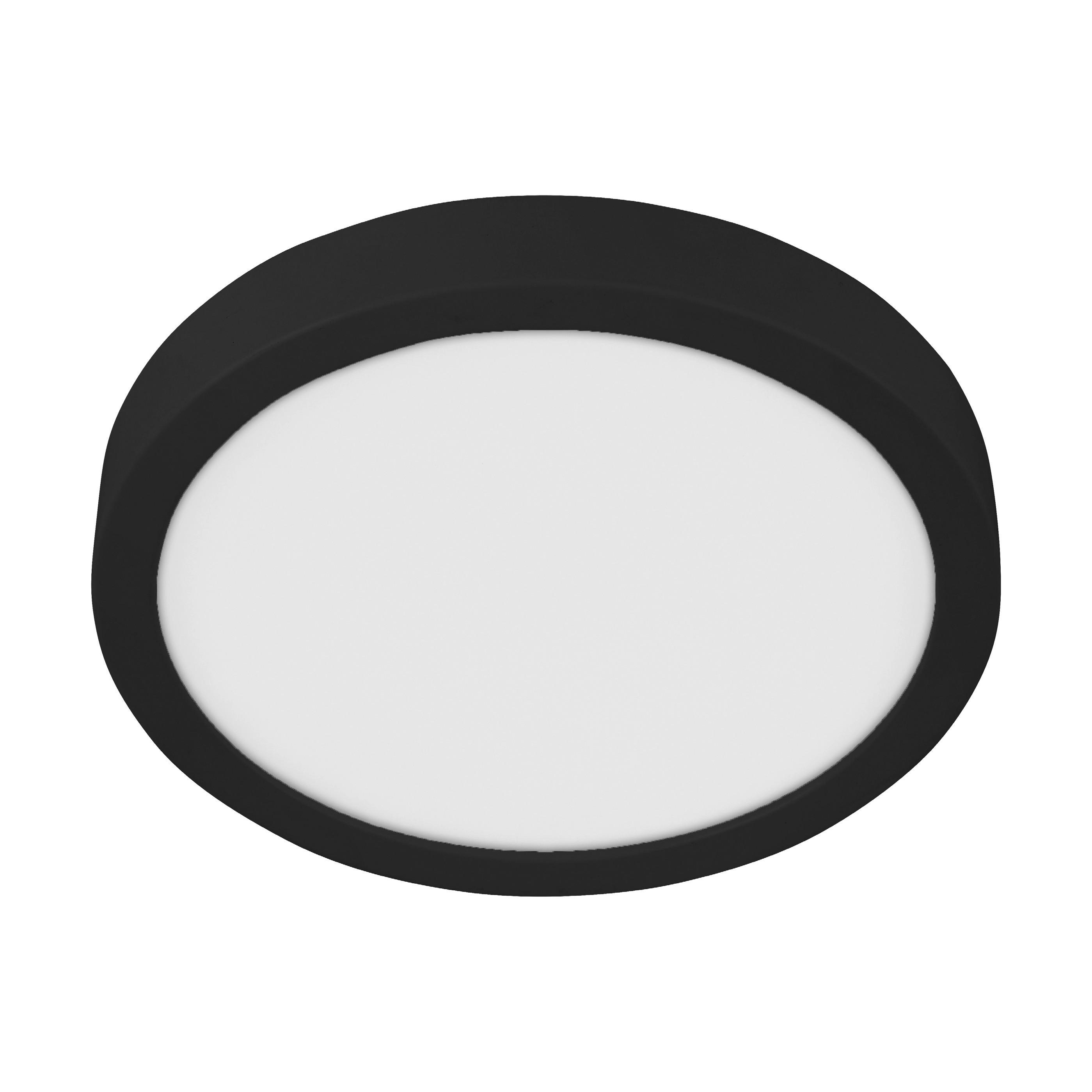 Bad-deckenleuchte Fueva Ip44 Schwarz/weiß Ø 28,5 Cm - Schwarz/Weiß, KONVENTIONELL, Kunststoff/Metall (28,5/2,8cm) - Eglo