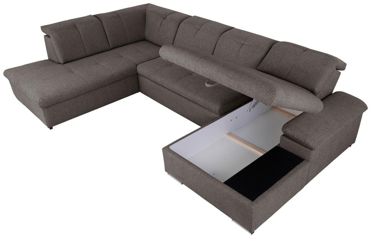 Wohnlandschaft Ramzes Grau U: 215x328x173 cm - Grau, Design, Textil (215/328/173cm) - MID.YOU