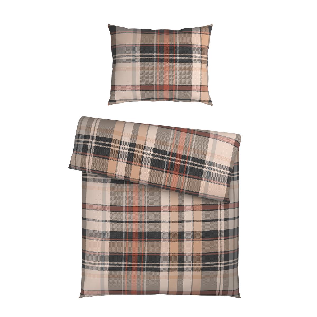 BETTWÄSCHE KATTHULT - Braun/Orange, MODERN, Textil - Luca Bessoni