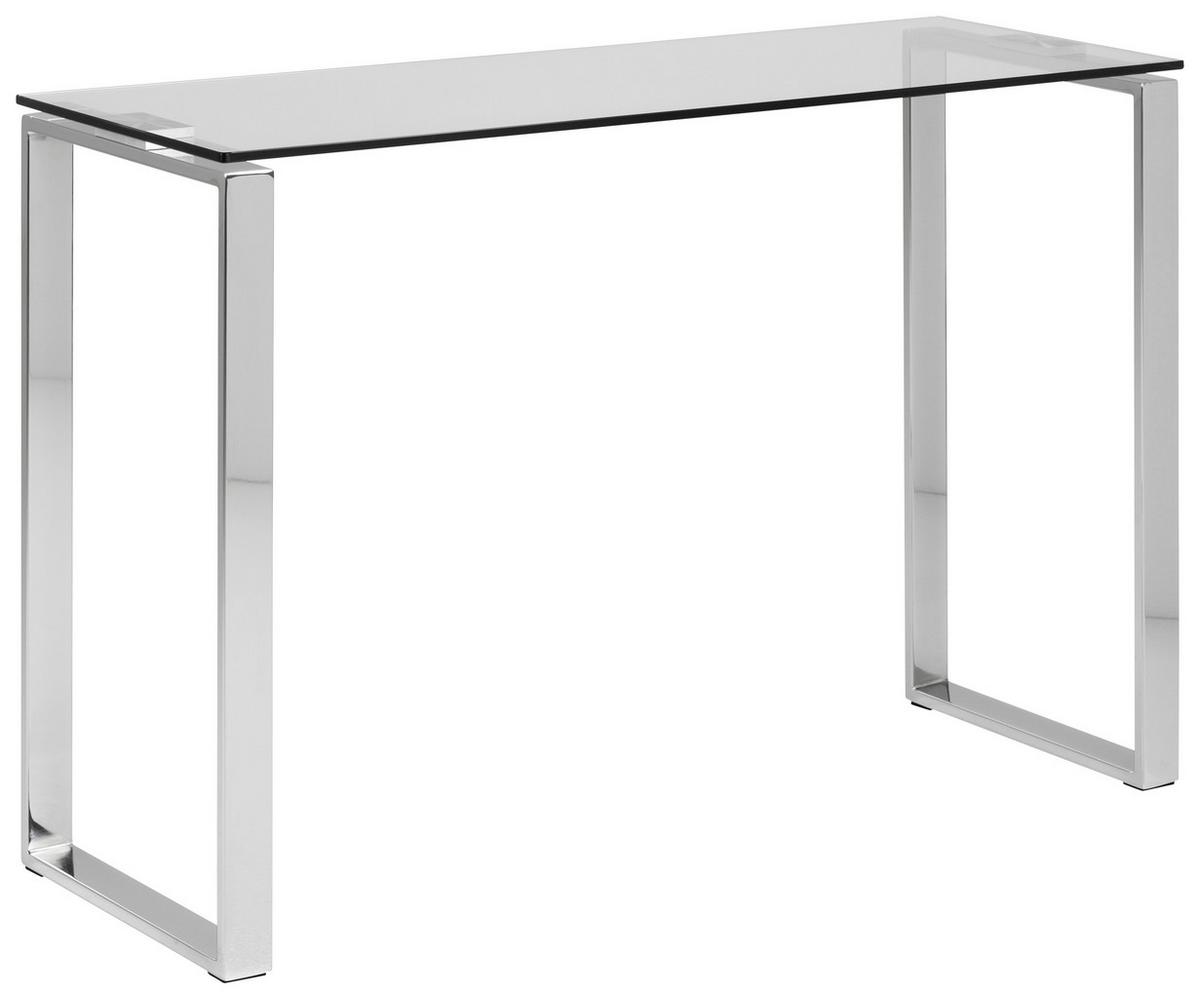Konzolový stolík KATRINE - číra/chrómová, Trend, kov/sklo (110/76/40cm) - Ambia Home