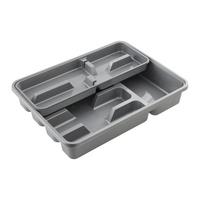 Príborník do zásuvky MANUELA - sivá, Basics, plast (30/40/7cm) - Mömax
