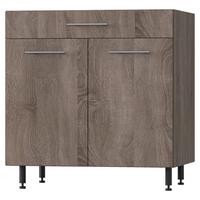 Alsószekrény Corina 2 - tölgyfa színű/Sonoma tölgy, Modern, fa/fém (80/82,4/58cm)