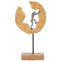 Szobor Hadebrand - natúr színű/fekete, Modern, természetes anyagok/fém (16/7,5/30cm) - Luca Bessoni