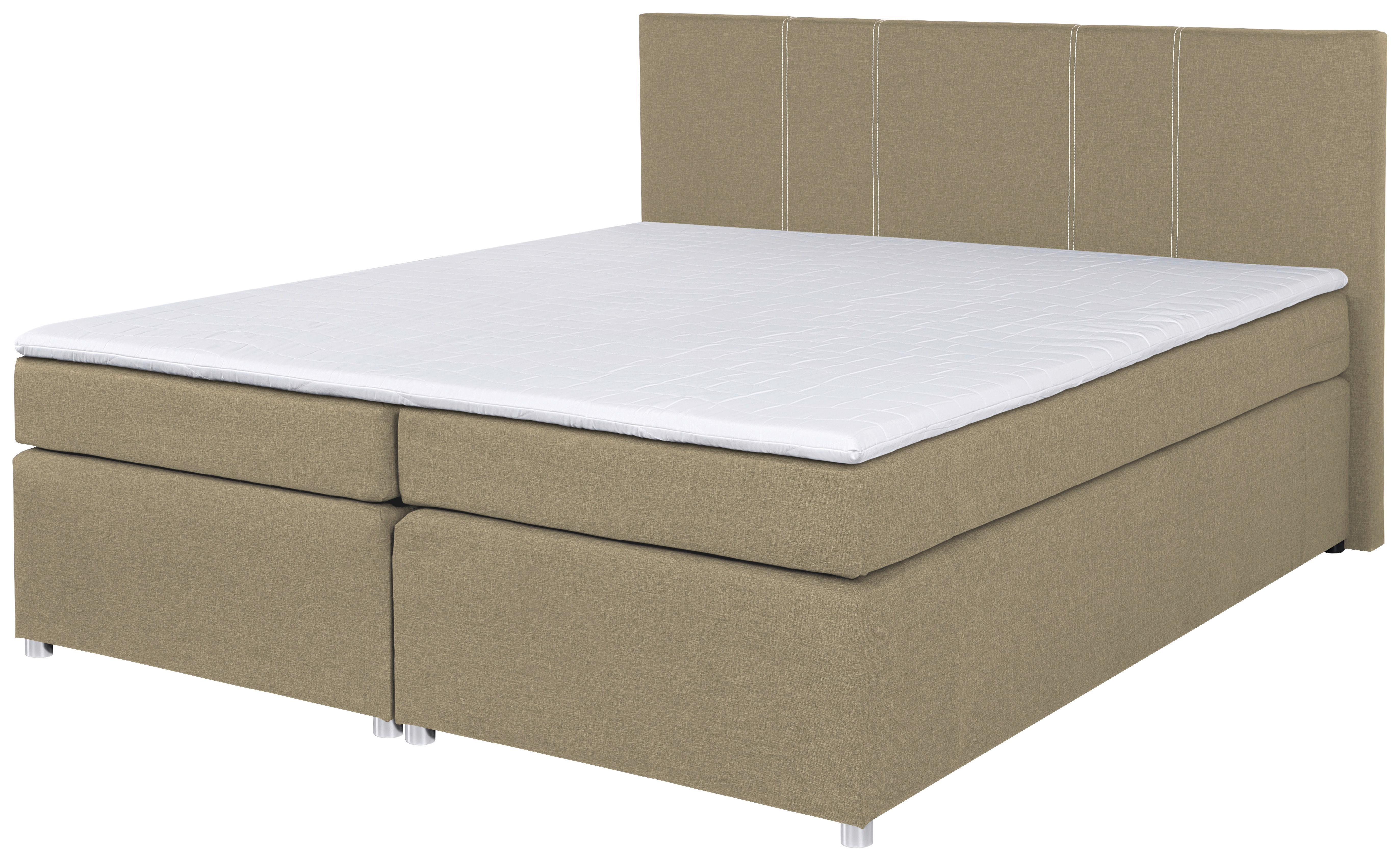 Boxspringbett Malta 200 200x200 Begie - Beige, MODERN, Holzwerkstoff/Textil (200/200cm)