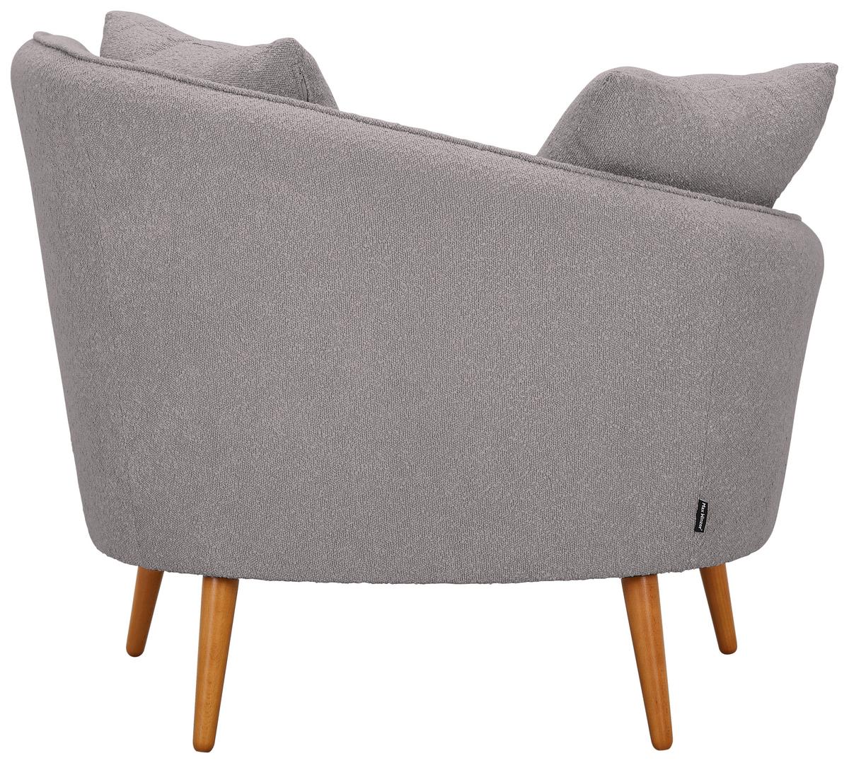 Polstersessel Miranda Boucle Grau - Naturfarben/Grau, KONVENTIONELL, Textil (106/88/83cm) - Max Winzer
