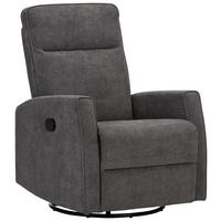 RELAXAČNÉ KRESLO MELINDA - čierna/sivá, Modern, kov/textil (76/103/93cm) - Mömax