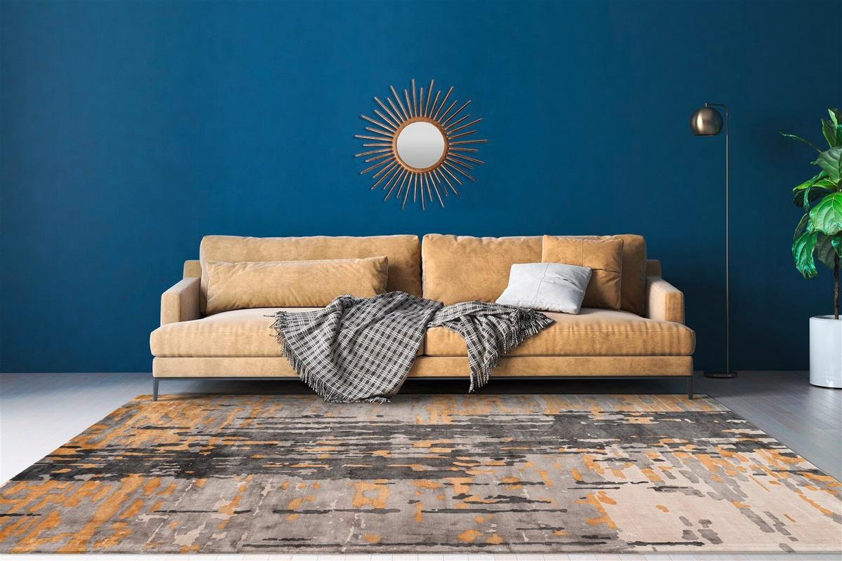 Teppich Sinai 225 Blau/grau, 80x150 Cm - Blau/Grau, KONVENTIONELL, Textil (80/150cm)