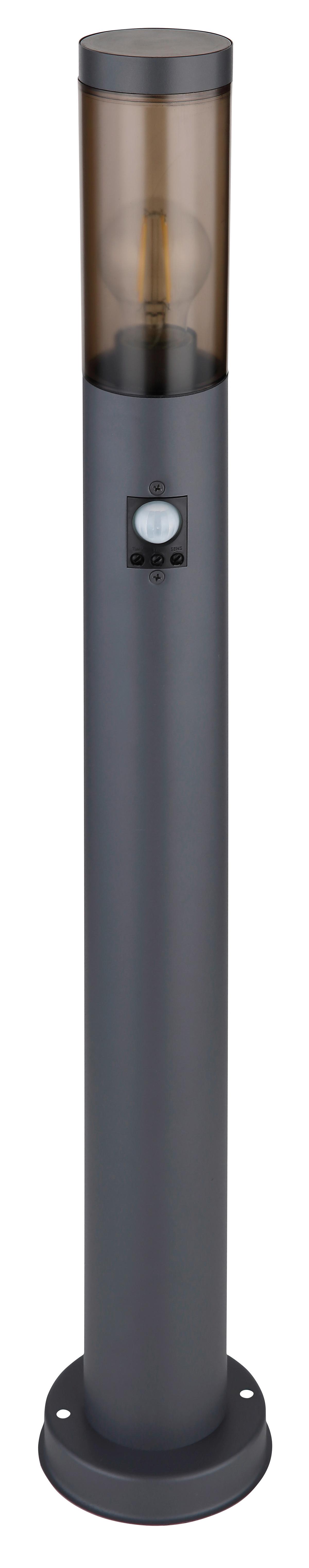 Außenleuchte Mit Bewegungsmelder 15 W - Anthrazit/Grau, Design, Kunststoff/Metall (12,7/80cm) - Globo