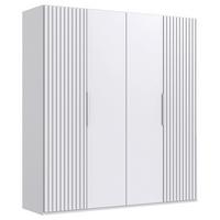 Drehtürenschrank Andorra Weiß B: 200 Cm - Weiß, MODERN, Holzwerkstoff (200/216/58cm) - MID.YOU