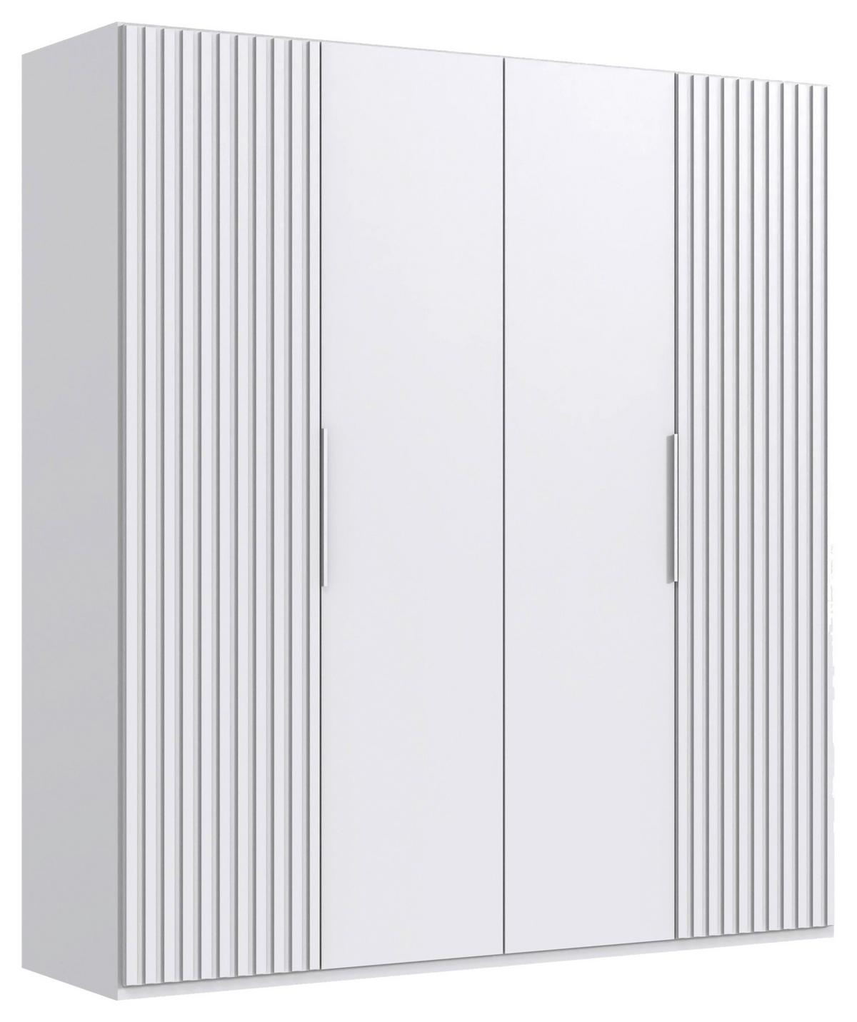 Drehtürenschrank Andorra Weiß B: 200 Cm - Weiß, MODERN, Holzwerkstoff (200/216/58cm) - MID.YOU