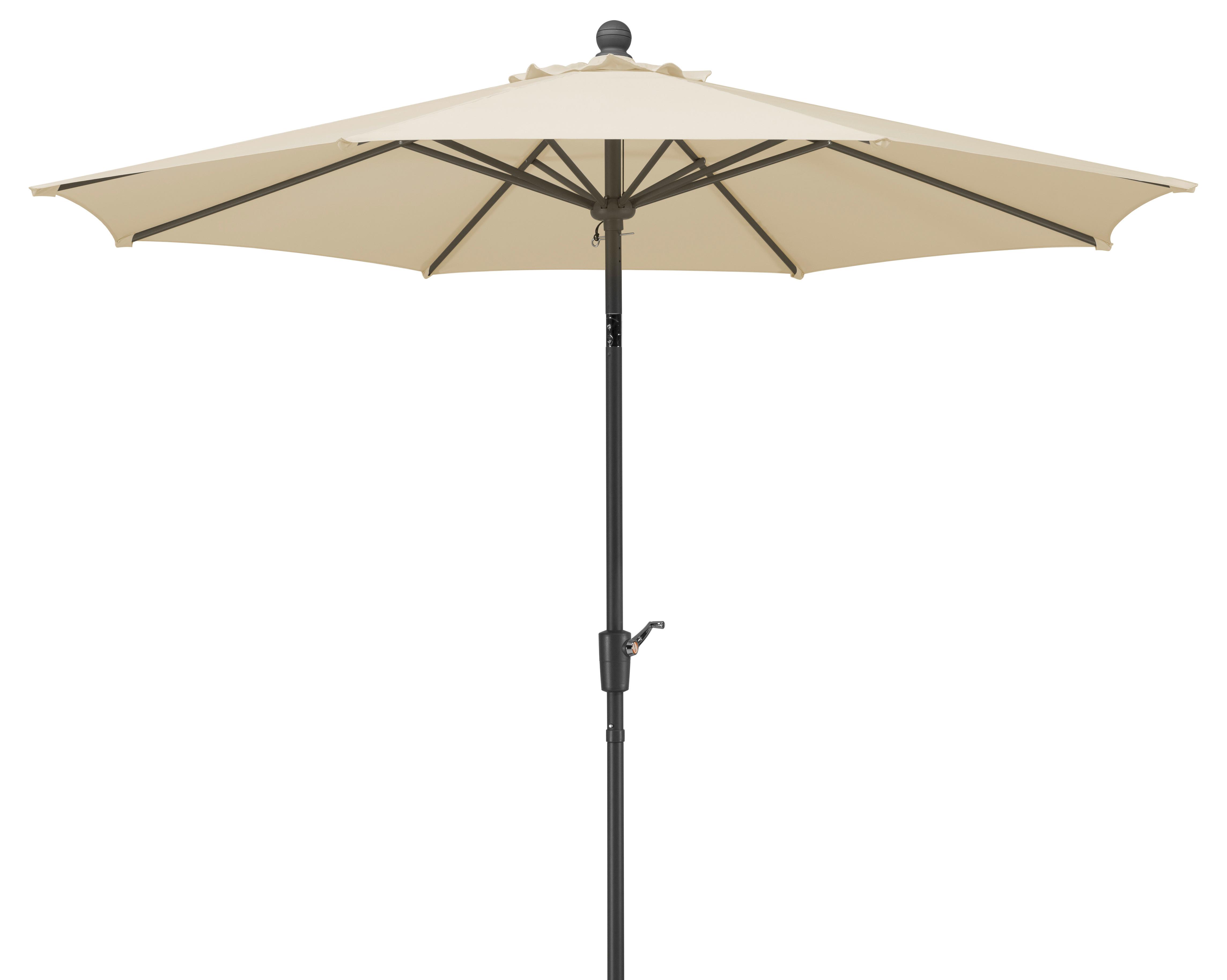 Sonnenschirm Harlem Bxhxt: 270x260x270 Cm Anthrazit - Anthrazit/Naturfarben, Basics, Textil/Metall (270/260/270cm) - Schneider