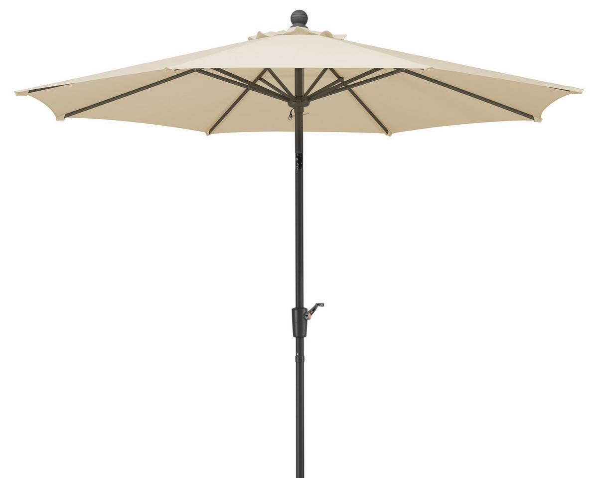 Sonnenschirm Harlem BxHxT: 270x260x270 cm Anthrazit - Anthrazit/Naturfarben, Basics, Textil/Metall (270/260/270cm) - Schneider