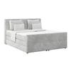 Boxspringbett mit Topper und Bettkasten 180x200 cm Medino - Hellgrau, KONVENTIONELL, Holz/Holzwerkstoff (180/200cm) - Luca Bessoni