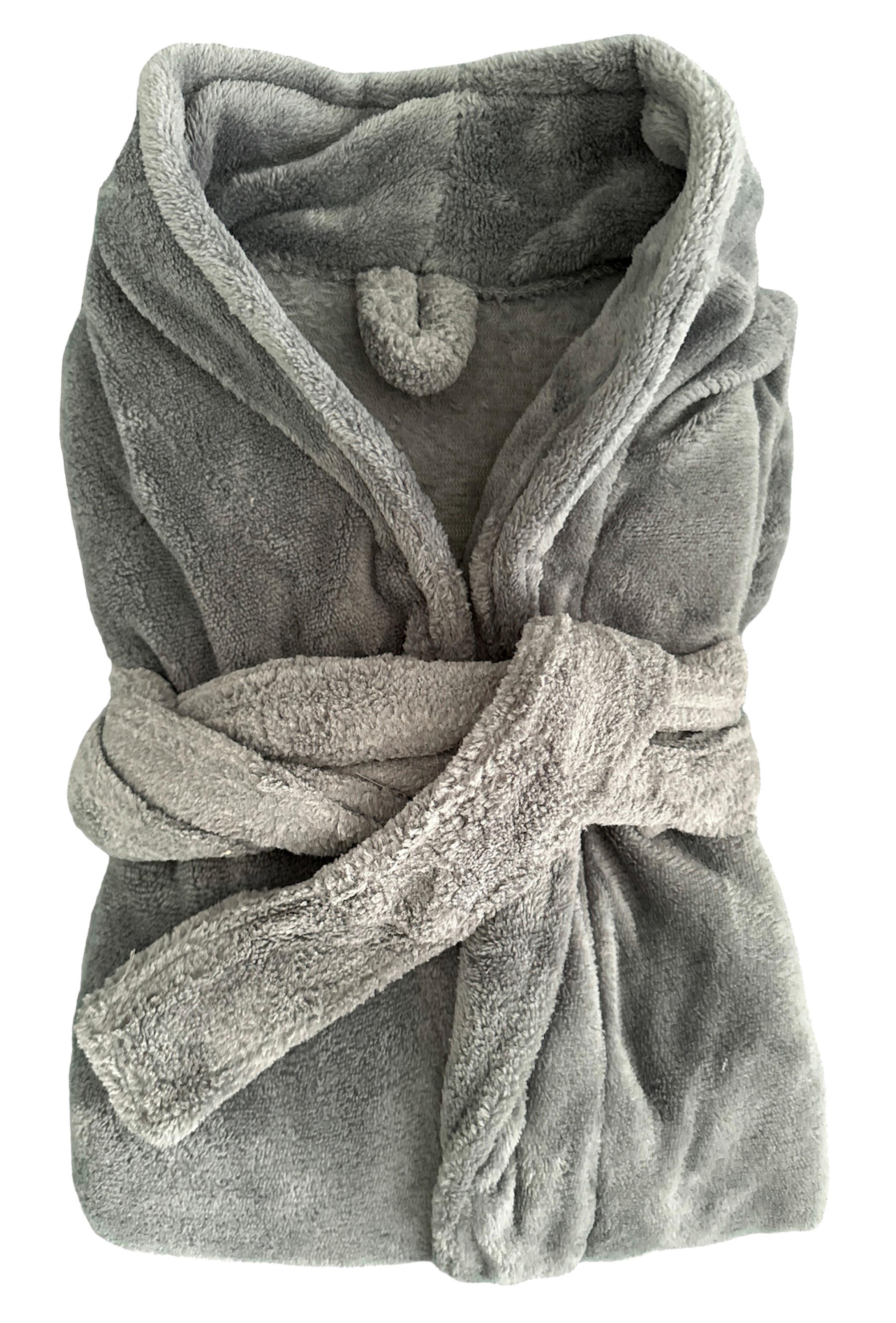 Bademantel Lucas - Grau, KONVENTIONELL, Textil (Mnull) - Ondega