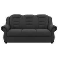 3-Sitzer-Sofa Boston Schwarz Lederlook - Schwarz, KONVENTIONELL, Textil (196/102/101cm) - Livetastic