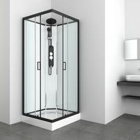 Sprchový kout Epic 2 - černá, Moderní, kov/sklo (90/90/235cm) - Sanotechnik