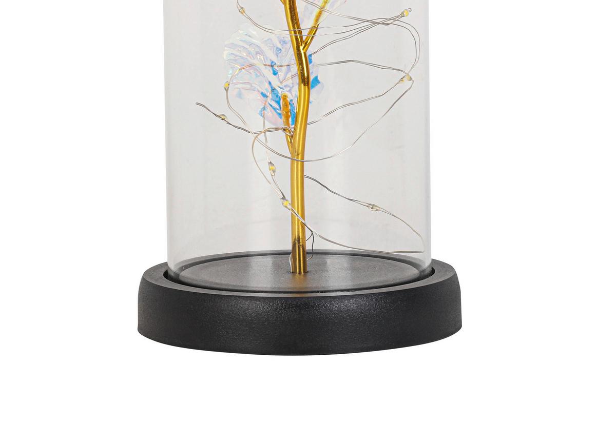 DEKORAČNÍ LED SVÍTIDLO FLOWI - černá/průhledné, Moderní, plast (11cm) - Mömax