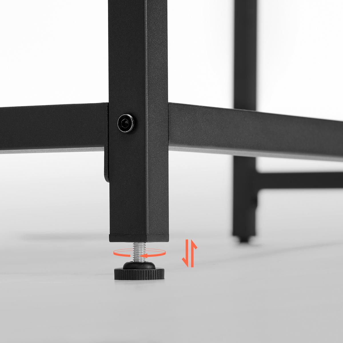 Computertisch Computer Desk - Schwarz/Braun, MODERN, Holzwerkstoff/Metall (135/60/75cm) - MID.YOU