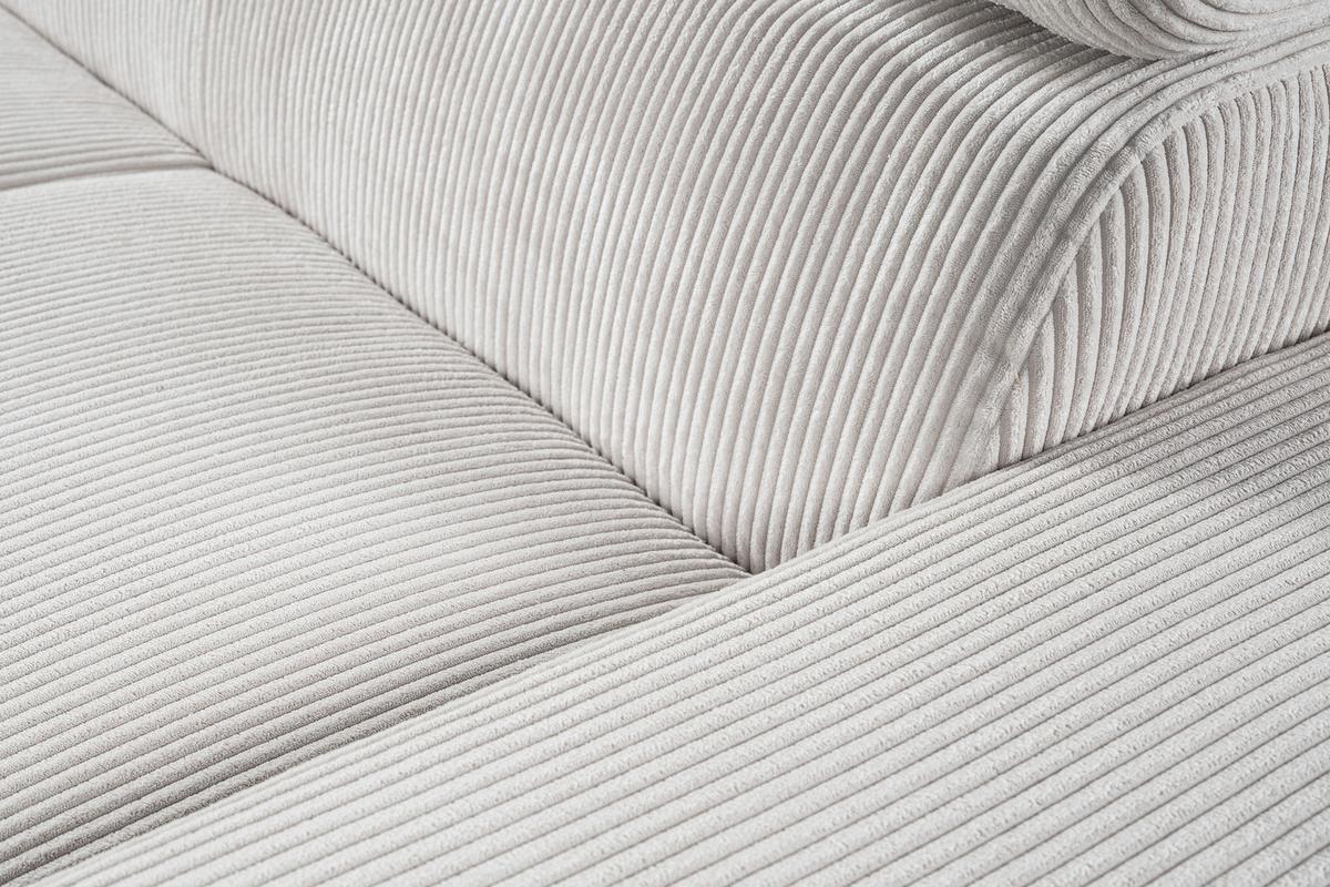 Sofa Lars Beige, Lf: 146x240 Cm - Chromfarben/Creme, Basics, Textil (189/268cm) - Livetastic