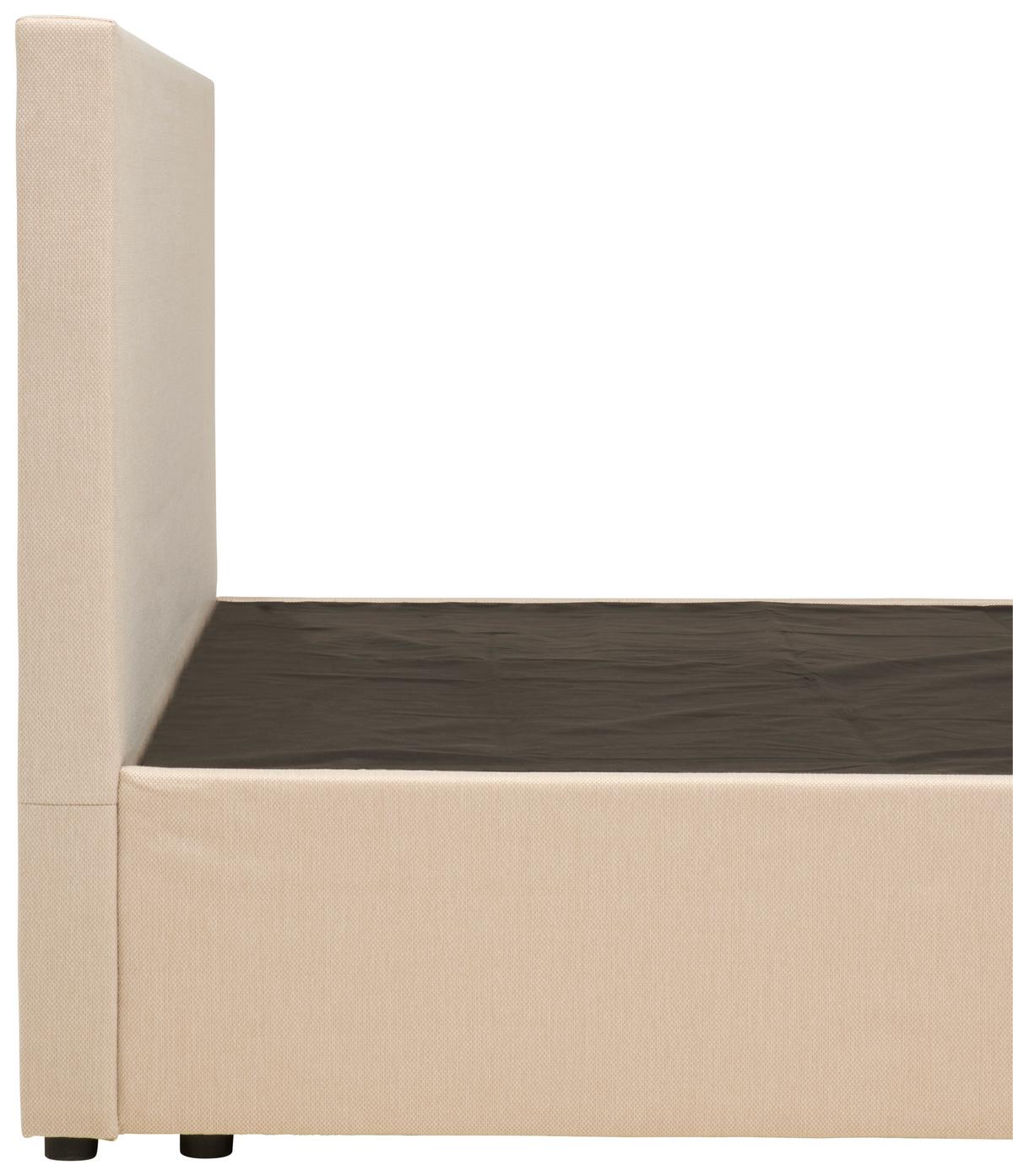 Boxbett Mit Topper 180x200 Cm Carolina Sandfarben - Sandfarben/Schwarz, Basics, Holz/Textil (180/200cm) - P & B
