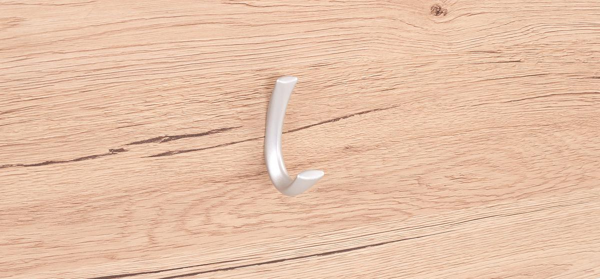 Garderobenpaneel Moya Weiß /eichefarben B: 70 Cm 6 Haken - Eichefarben/Weiß, MODERN, Holzwerkstoff/Kunststoff (70/99/2cm)