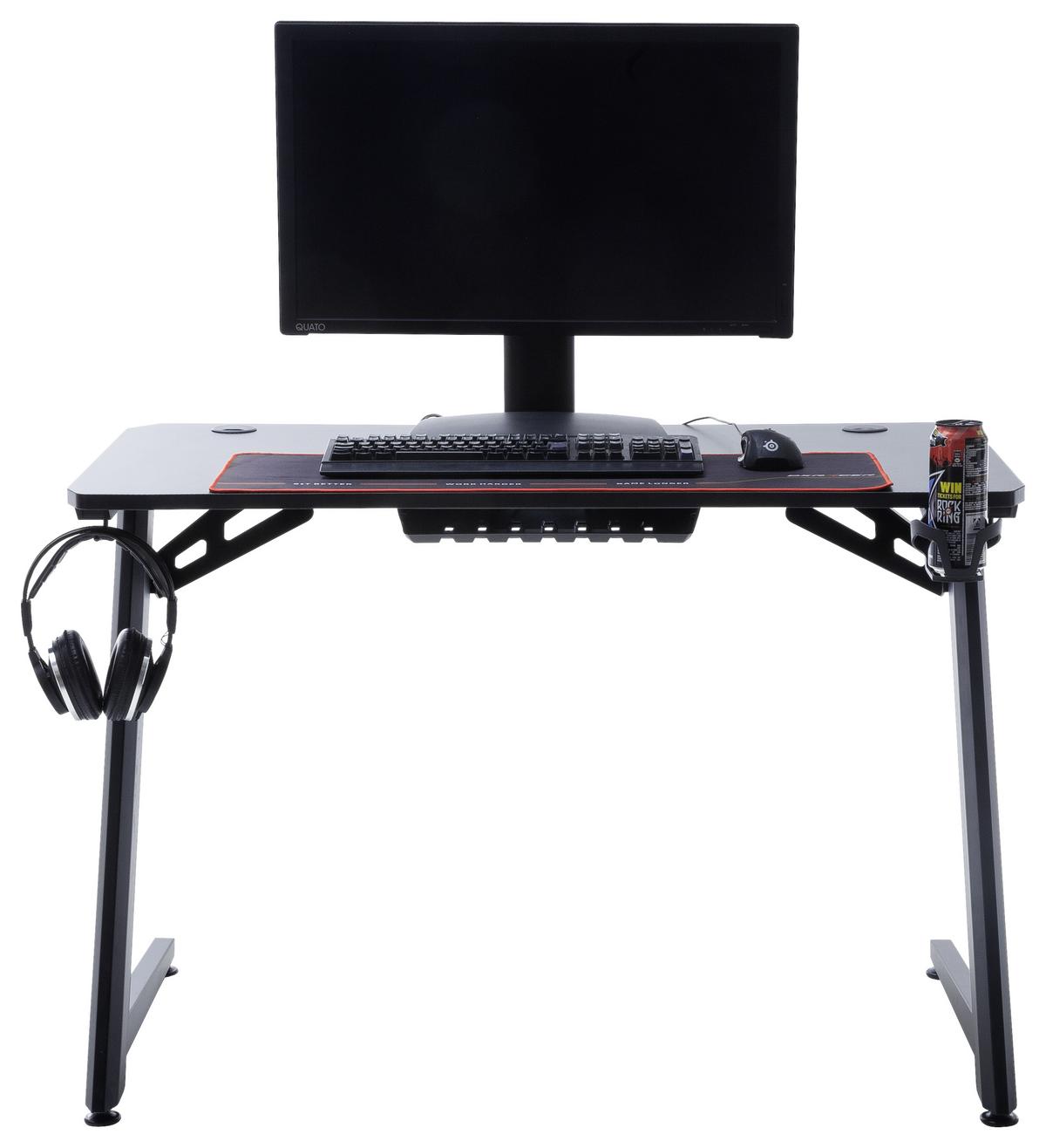 Herní stůl DX RACER - černá, Design, kov/kompozitní dřevo (111/75/60cm) - Dxracer