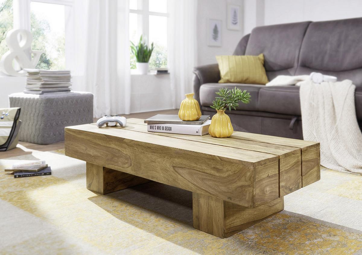 Dřevěný konferenční stolek SIRA,akácie - barvy akácie, Design, dřevo (120/45/30cm) - MID.YOU