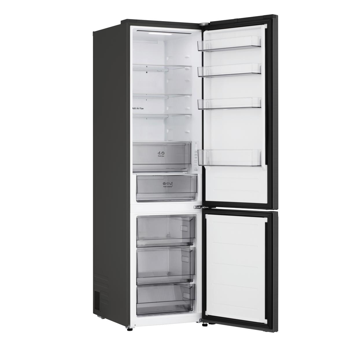 Kühl-Gefrier-Kombination GBBSJ 2CCEP, gesamt Vol. ca 375 L - Schwarz, Basics, Metall (59,7/203/67,4cm) - LG