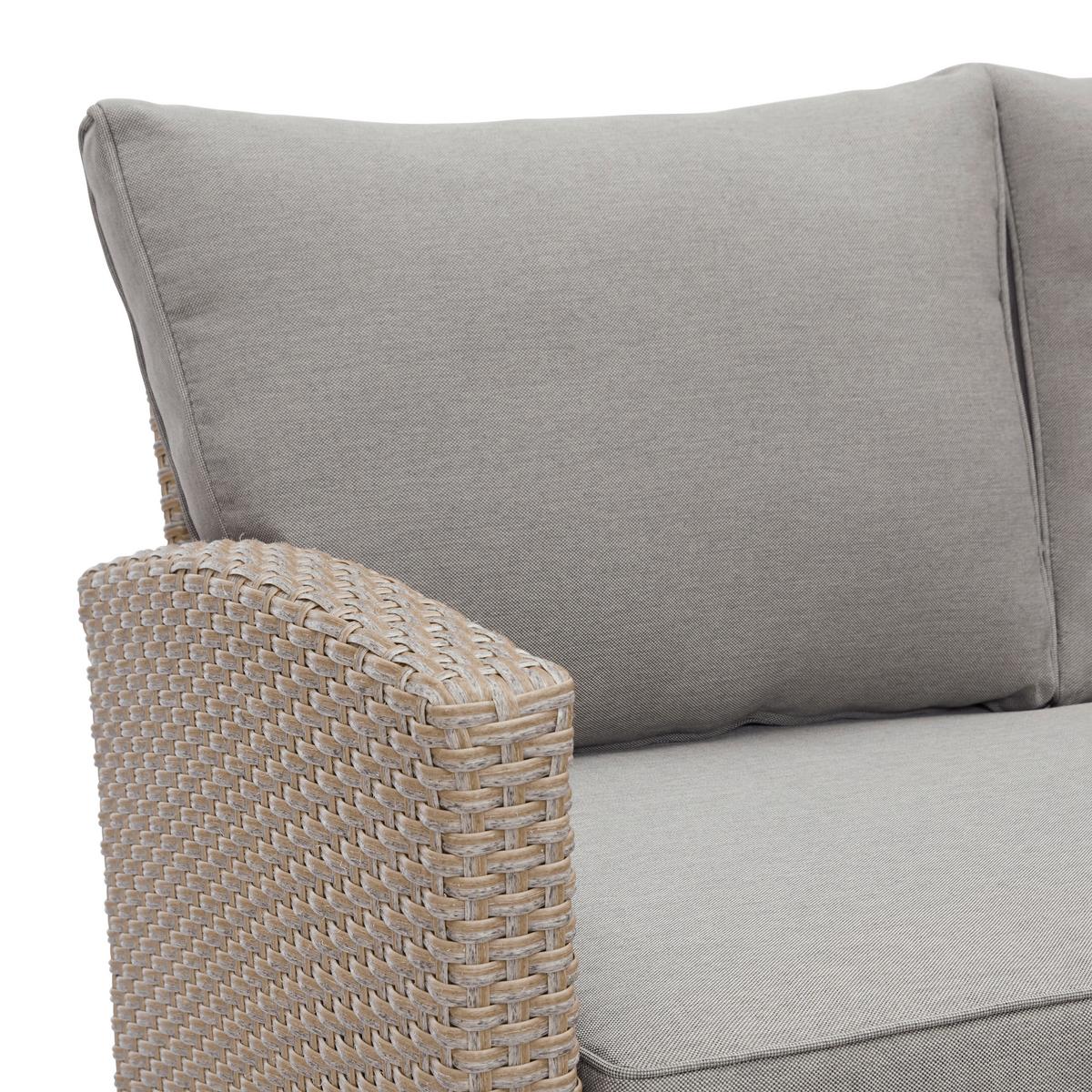 TERASOVÁ SEDACÍ SOUPRAVA Liow - černá/hnědá, kov/textil (175/235cm) - Modern Living