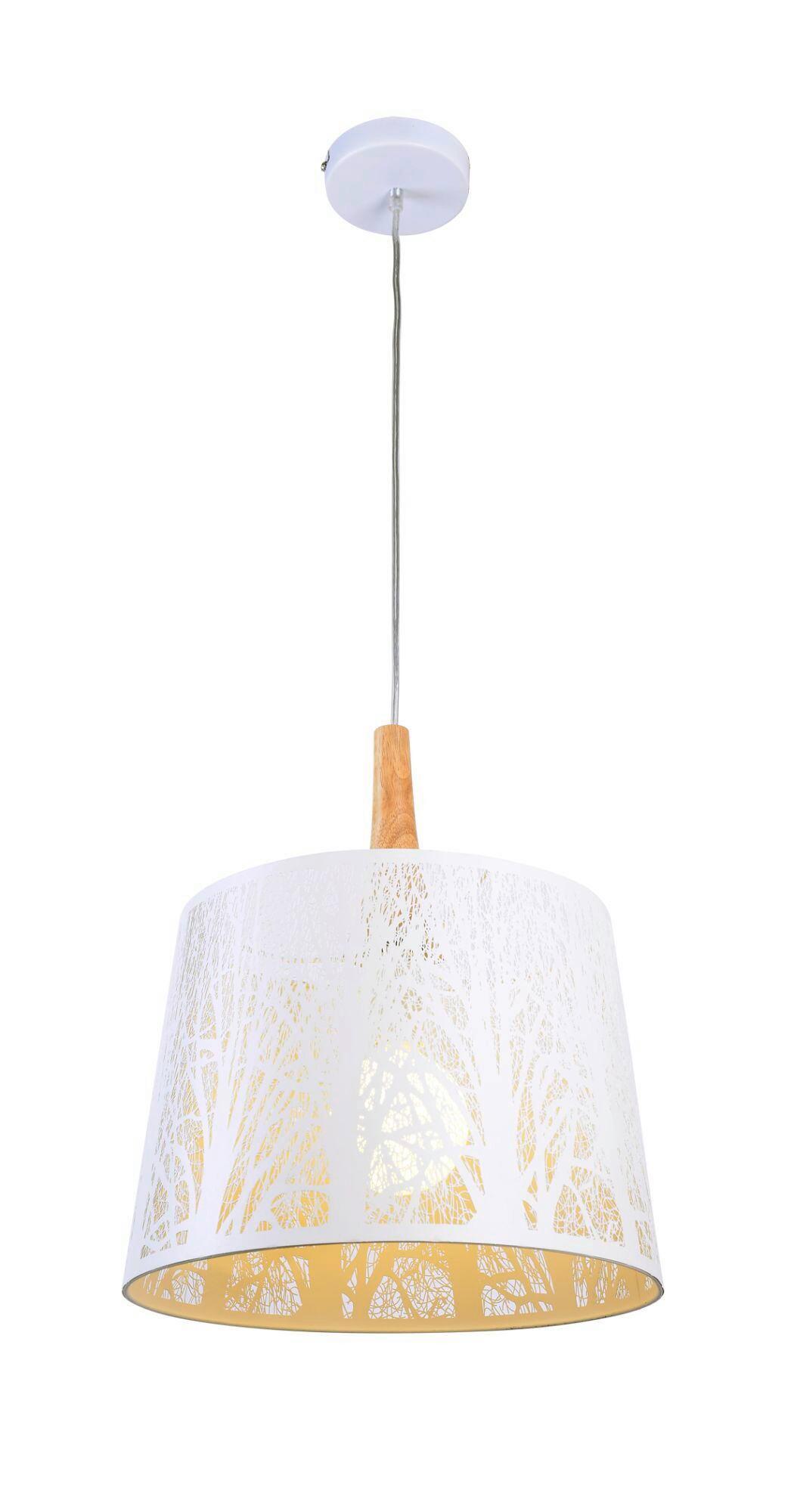 Pendelleuchte Lantern - Weiß, Trend, Holz/Metall (35/40cm) - MAYTONI