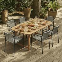 SADA ZÁHRADNÝCH KRESIEL NARDO - čierna/svetlosivá, Modern, kov/textil (55/82/58cm) - Bessagi Garden