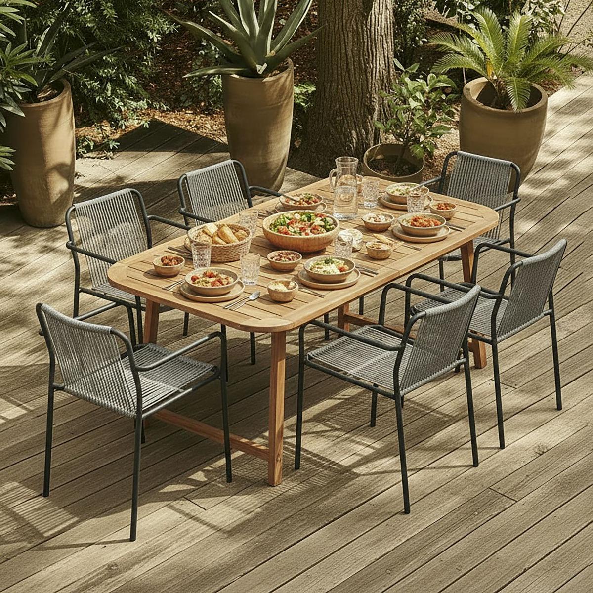 SADA ZÁHRADNÝCH KRESIEL NARDO - čierna/svetlosivá, Modern, kov/textil (55/82/58cm) - Bessagi Garden