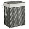 Wäschekorb Grau B: 46 Cm - Grau, Basics, Kunststoff/Textil (46/61/33cm)