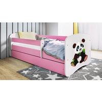 Kinder-/Juniorbett Babydreams inkl. Matratze 80x160 - Pink/Birkefarben, MODERN, Holz/Holzwerkstoff (80/160cm) - MID.YOU