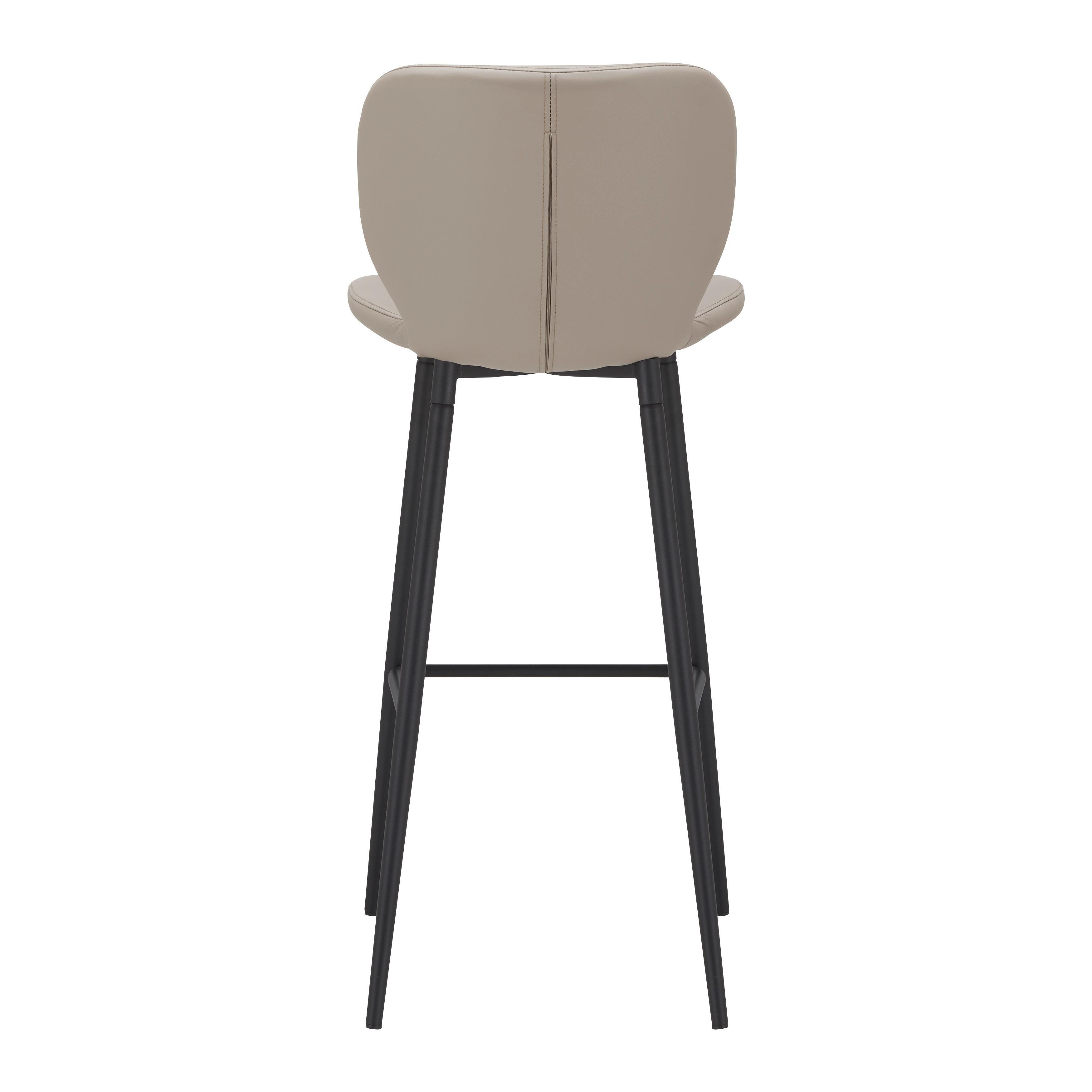 Barová Židle Iery - Šedohnědá - černá/šedohnědá, Moderní, kov/dřevo (46/111/49cm) - P & B